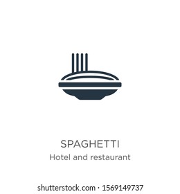 Spaghetti icon vector. Trendy flat spaghetti icon from hotel and restaurant collection isolated on white background. Vector illustration can be used for web and mobile graphic design, logo, eps10