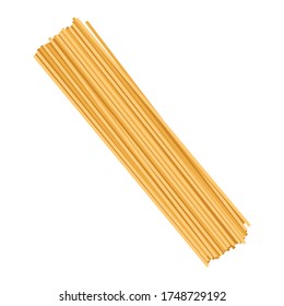 Spaghetti isolated on white background