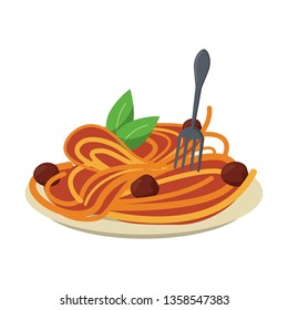 Spaghetti italian food