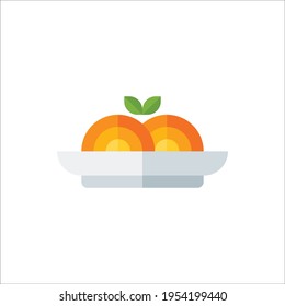 Spaghetti, Italian Noodle Flat Icon Logo Illustration Vector Isolated. Italian Food, Pasta, and Restaurant Icon-Set. Suitable for Web Design, Logo, App, and Upscale Your Business.