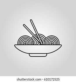 Spaghetti line icon
