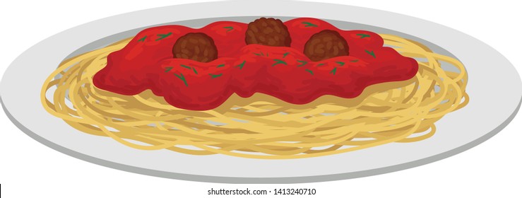 Spaghetti And Meatballs Stock Illustrations Images Vectors Shutterstock