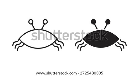 Spaghetti Monster Flying icon with glyph and line. black vector icons for Web UI