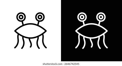 Spaghetti Monster Flying icon vector simple element illustration editable