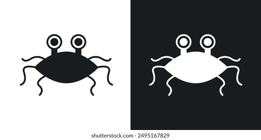 Spaghetti Monster Flying vector icon set in solid style.