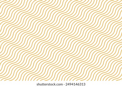 Spaghetti or noodle wavy yellow and white pattern. on white background.	