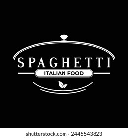 Spaghetti Noodles Restaurant Logo Simple Vector de estilo moderno