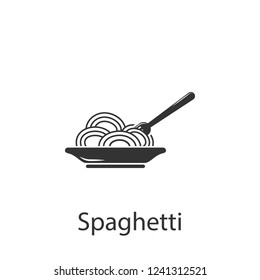 Spaghetti on a plate icon. Element of drink and food icon for mobile concept and web apps. Detailed Spaghetti on a plate icon can be used for web and mobile