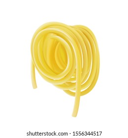 Spaghetti on a white background, blank for design and advertising.