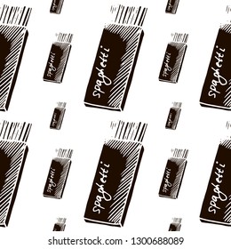 spaghetti pack vector seamless pattern