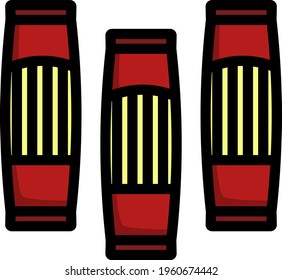 Spaghetti Package Icon. Editable Bold Outline With Color Fill Design. Vector Illustration.