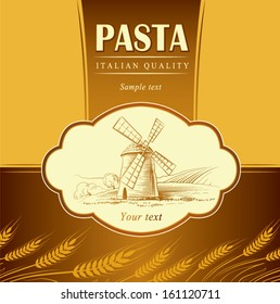 spaghetti. pasta. Bakery. labels, pack for spaghetti, pasta