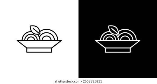 Spaghetti pasta icon Simple Set. Vector icons for graphic design template.