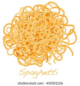 spaghetti pasta isolated on white background