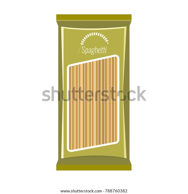 Spaghetti Pasta Package Mockup Isolated On Stock Vector Royalty Free 788760382