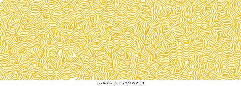 Patrón de espagueti en blanco. Ilustración vectorial de fondo de fideos. Plantilla para Anuncio o menú de comida asiática.