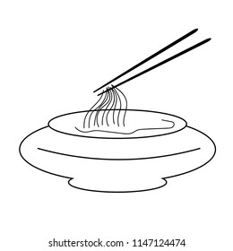 Spaghetti Plate food vector icon
