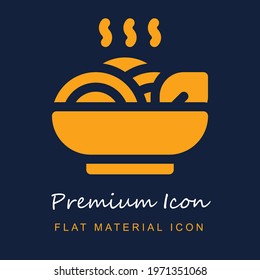 Spaghetti premium material ui ux isolated vector icon in navy blue and orange colors