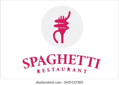 spaghetti restaurant logo design vector file