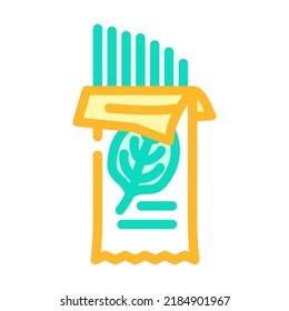 vector de icono de espinaca de color. signo de espinaca de espagueti. ilustración de símbolo aislado