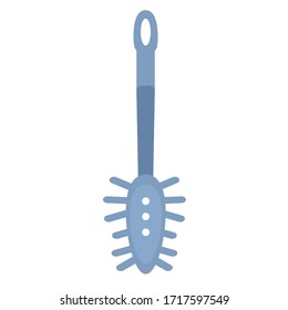 Spaghetti spoon isolated on a white background. Vector illustration in flat style. Kitchen utensils.