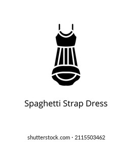 Spaghetti Strap Dress Icon In Vector. Logotype