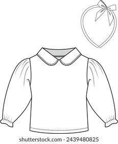 Correa de espagueti vestido acampanado diseño CAD dibujo, primavera verano colección de moda