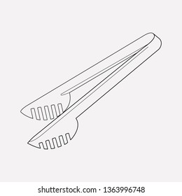 Spaghetti tongs icon line element. Vector illustration of spaghetti tongs icon line isolated on clean background for your web mobile app logo design.