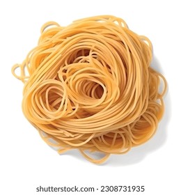 spaghetti uncooked vector illustration italy