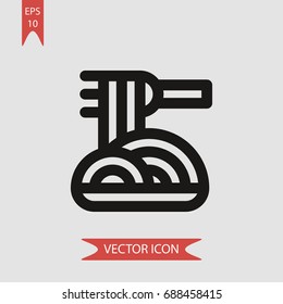 Spaghetti vector icon, illustration symbol