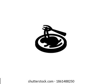 Spaghetti vector icon. Isolated spaghetti illustration