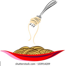 Spaghetti Vector Illustration Stock Vector (Royalty Free) 133914209 ...