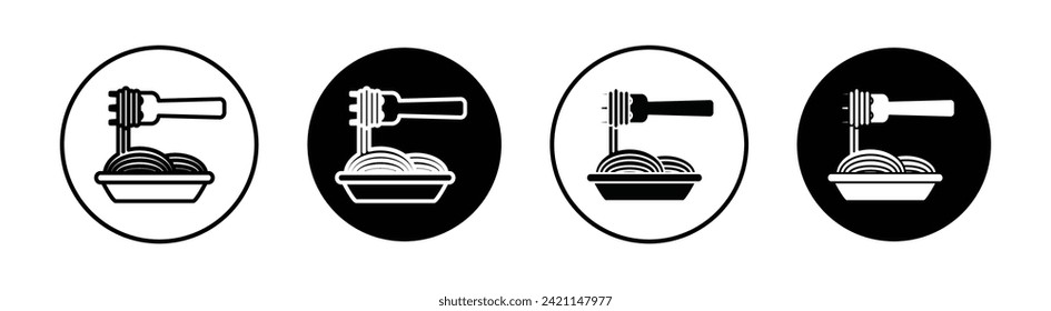 Spaghetti vector line icon illustration.