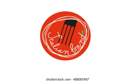 Spaghetti Vector Logo Template. Italian Food Restaurant Brand Identity