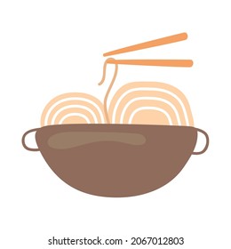 spaghettis with chopsticks food icon