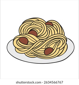 spaghettis ClipArt-Bild druckbar