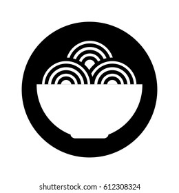 spaguetti dish isolated icon