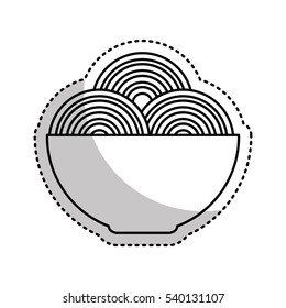 spaguetti dish isolated icon vector illustration design