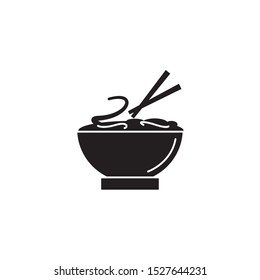 spaguetti fast food line style icon vector illustration design