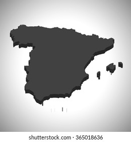 Spain - 3D map