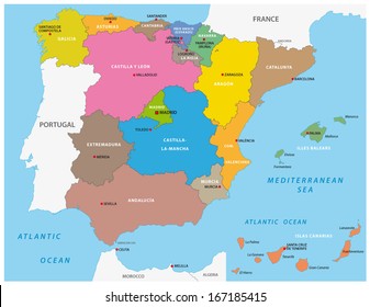 spain administrative map