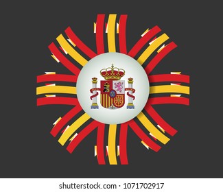 spain background with flag