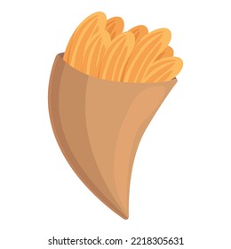Spain churro icon cartoon vector. Pastry food. Cute cafe