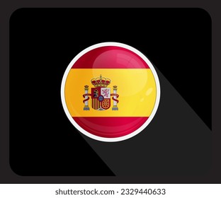 Icono de la bandera del Orgullo Glossy Círculo de España

