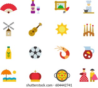 SPAIN colored flat icons