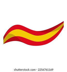 marca de colores españa en la ilustración de forma de curva elegante para elemento de decoración de borde o fondo