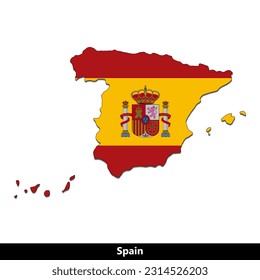 País de España - Mapa de bandera