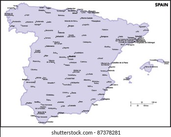 Spain Country Map