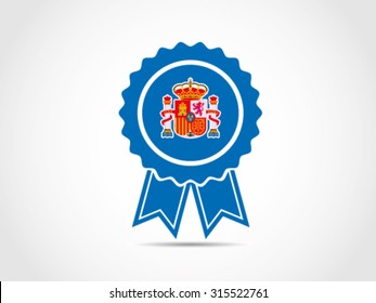 Spain Crossed Flag Emblem