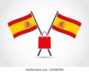 Spain Crossed Flag Emblem Expenditure